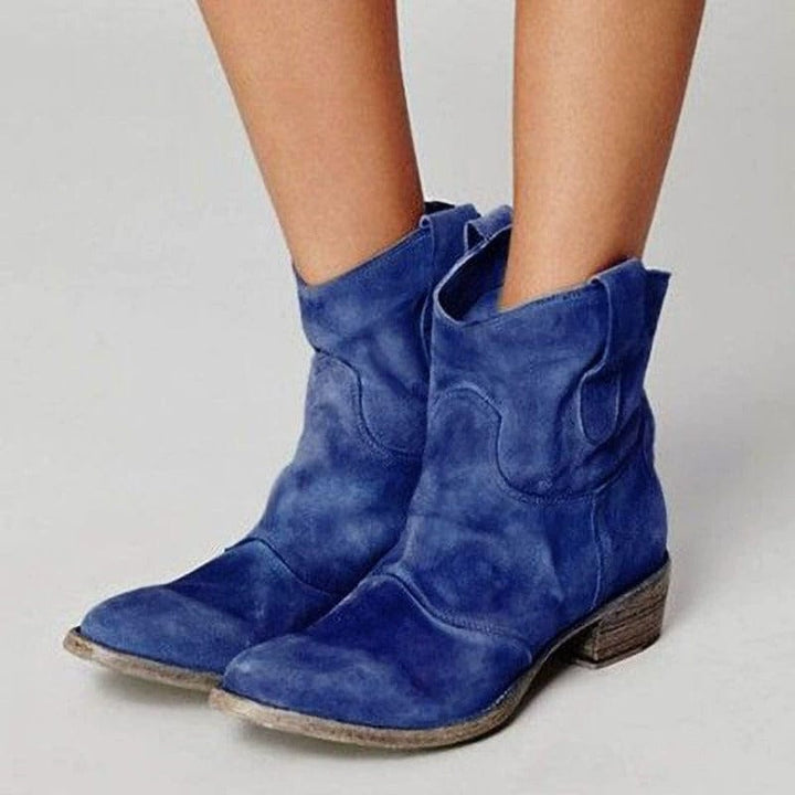 Morwenna - Ridge Suede Western Boots