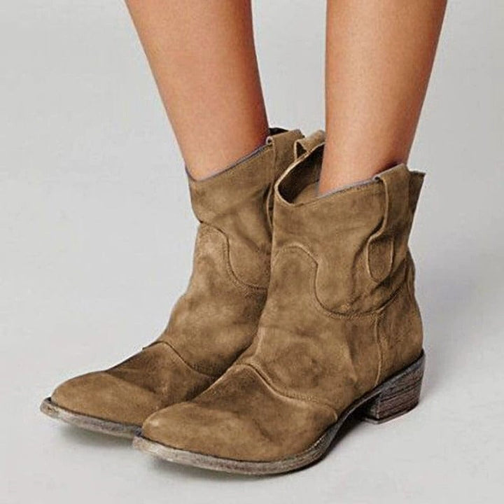 Morwenna - Ridge Suede Western Boots