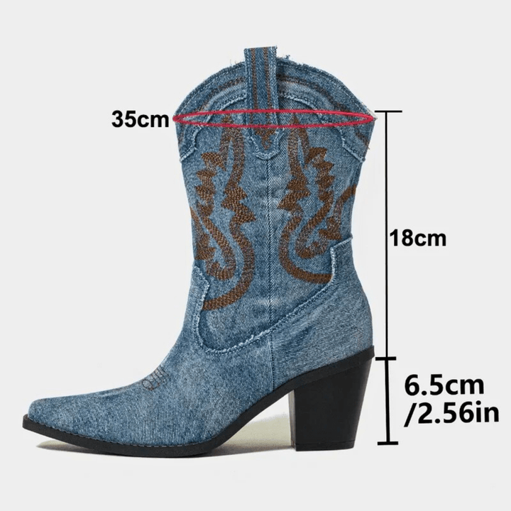 Orlaith - Denim Ankle Boots