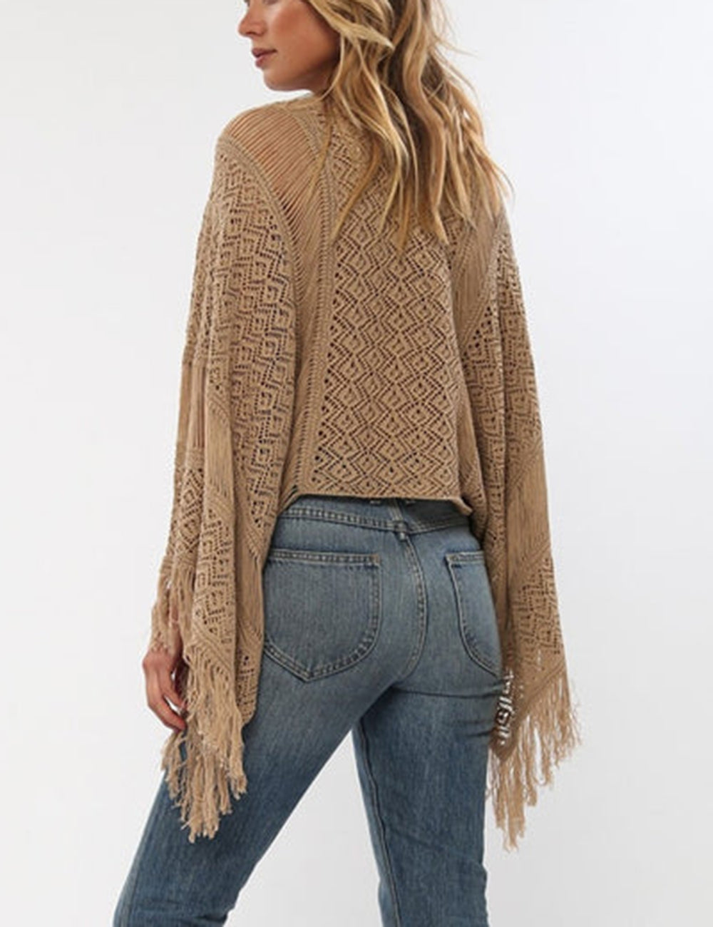 Noelia - Fringe Crochet Sweaters Cover Up