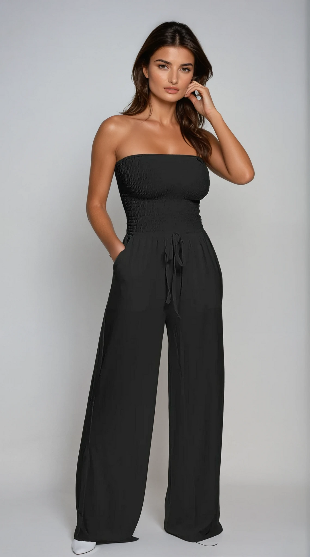 Valentina – Effortless Strapless Jumpsuit