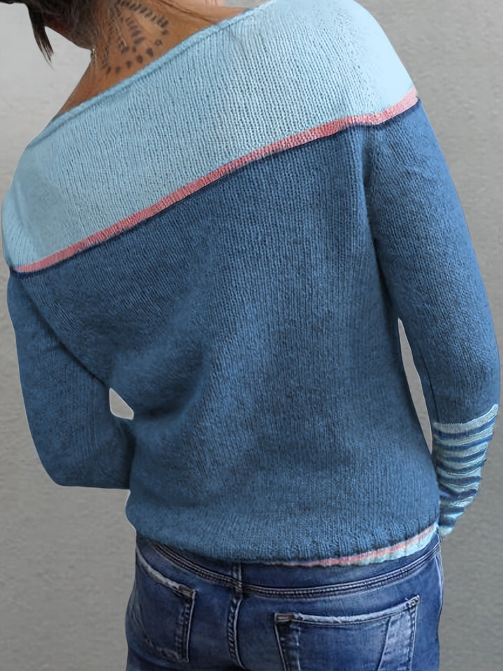 Selina - Long-Sleeved Striped Sweater