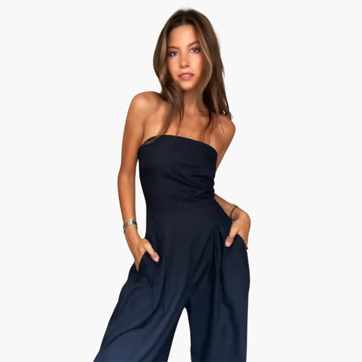 Nora - Backless Loose Leg Jumpsuit