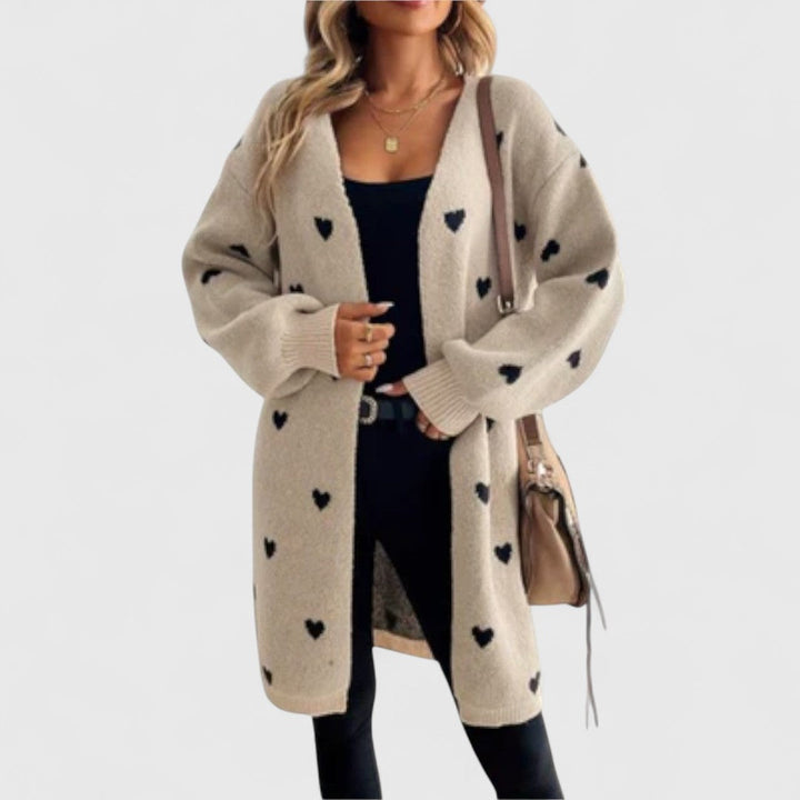 Layla - Cardigan with Heart Pattern