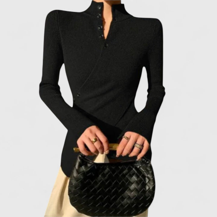 Katherine – Elegant Cotton Knit Sweater