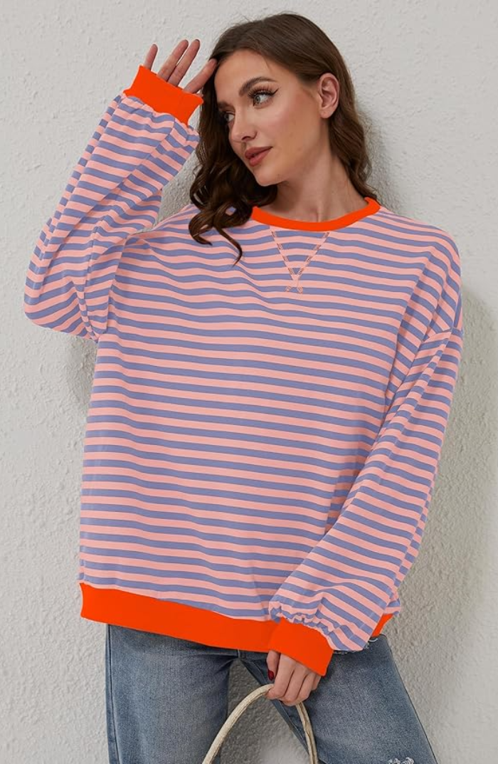 Odette - Striped Oversized Jumper