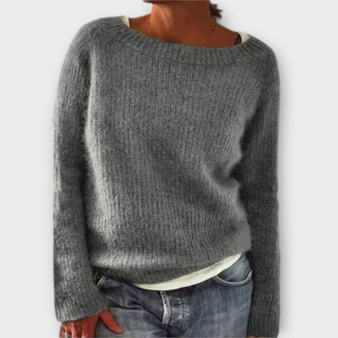 Eilidh – Solid Color Knit Sweater