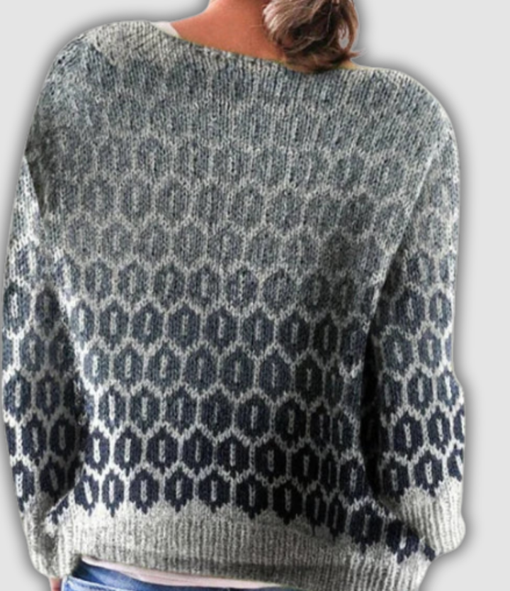 Helena - Soft Ombre Honeycomb Knit Sweater