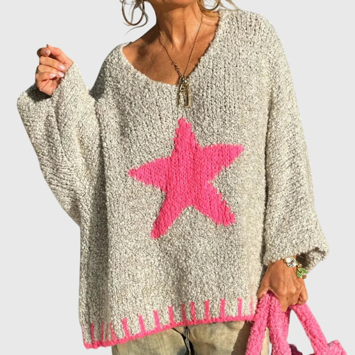 Georgina - V-neck Knit Jumper