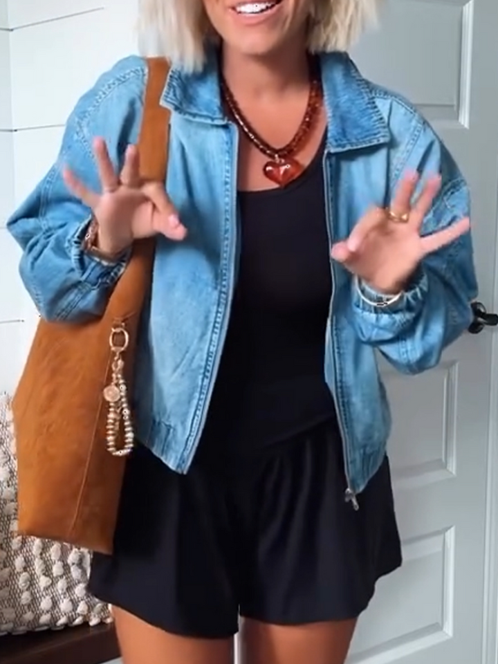 Lorelei - Timeless Denim Zip Jacket