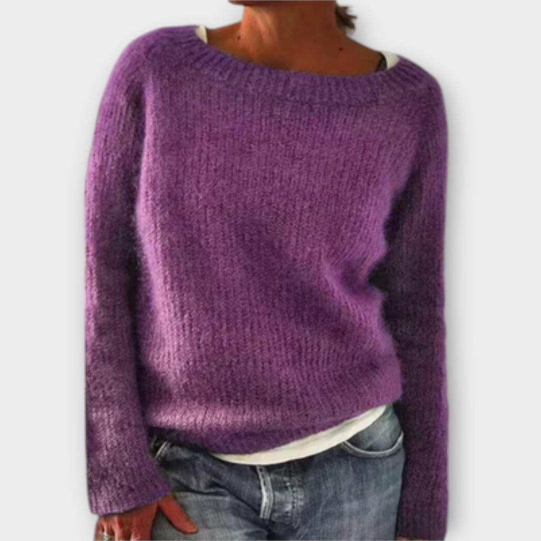 Eilidh – Solid Color Knit Sweater