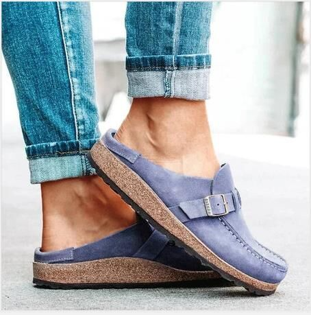 Bella - Suede Moccasin Sandal