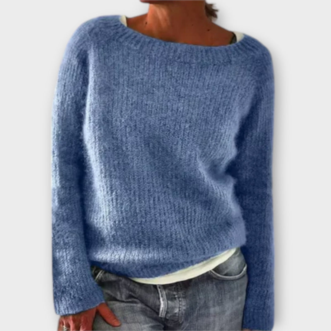 Eilidh – Solid Color Knit Sweater