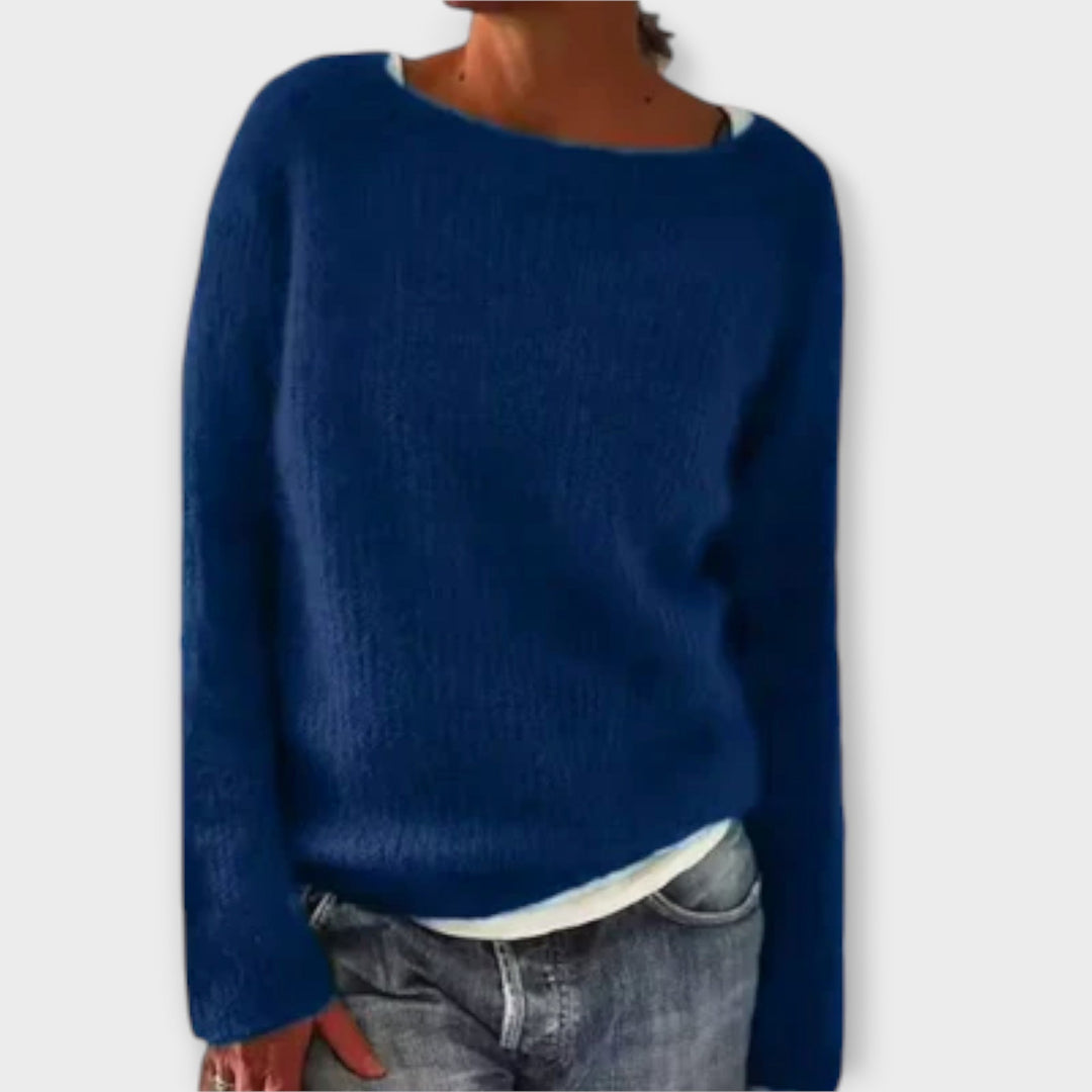 Eilidh – Solid Color Knit Sweater