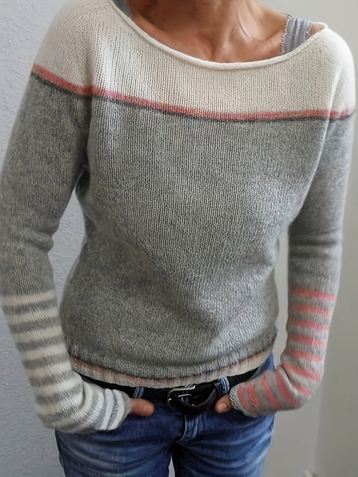 Selina - Long-Sleeved Striped Sweater
