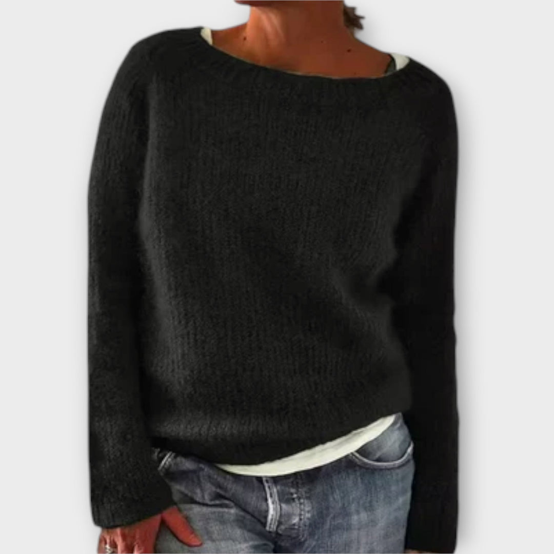 Eilidh – Solid Color Knit Sweater
