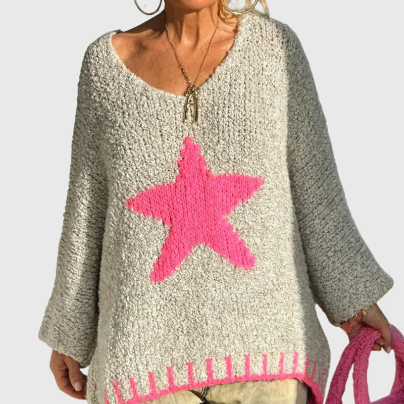 Georgina - V-neck Knit Jumper