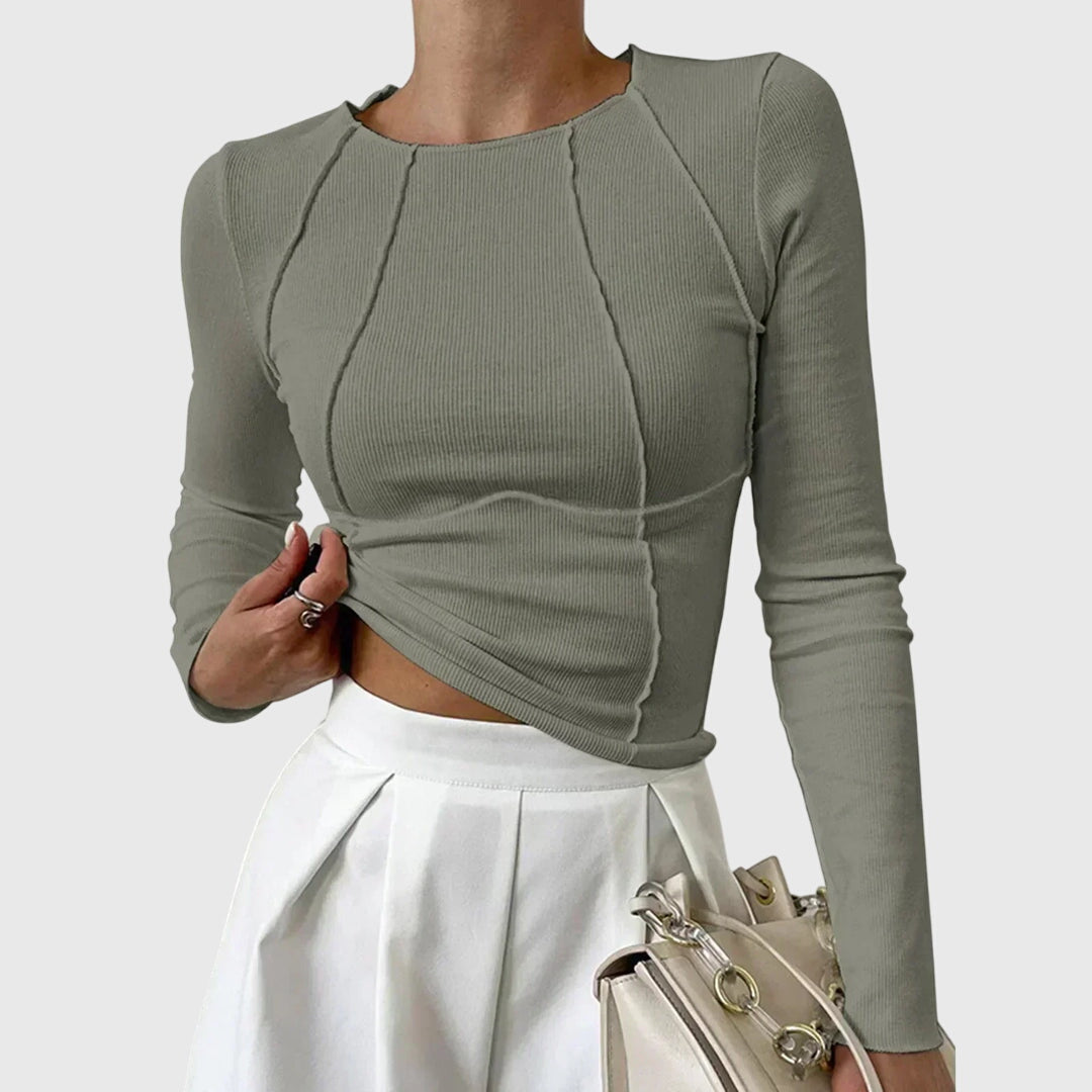 Harriet - Ribbed Long-Sleeve Top