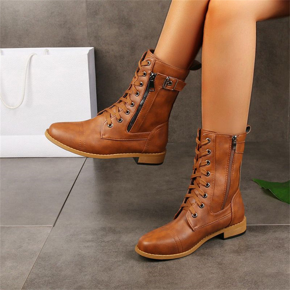 Whitney - Toe Side Zipper Orthopedic Boots