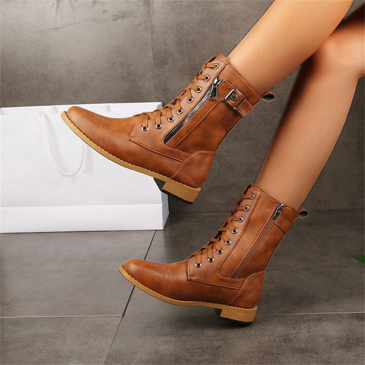Whitney - Toe Side Zipper Orthopedic Boots