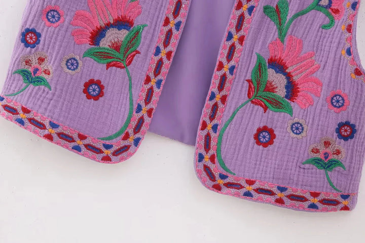 Amelia - Vintage Embroidered Boho Vest