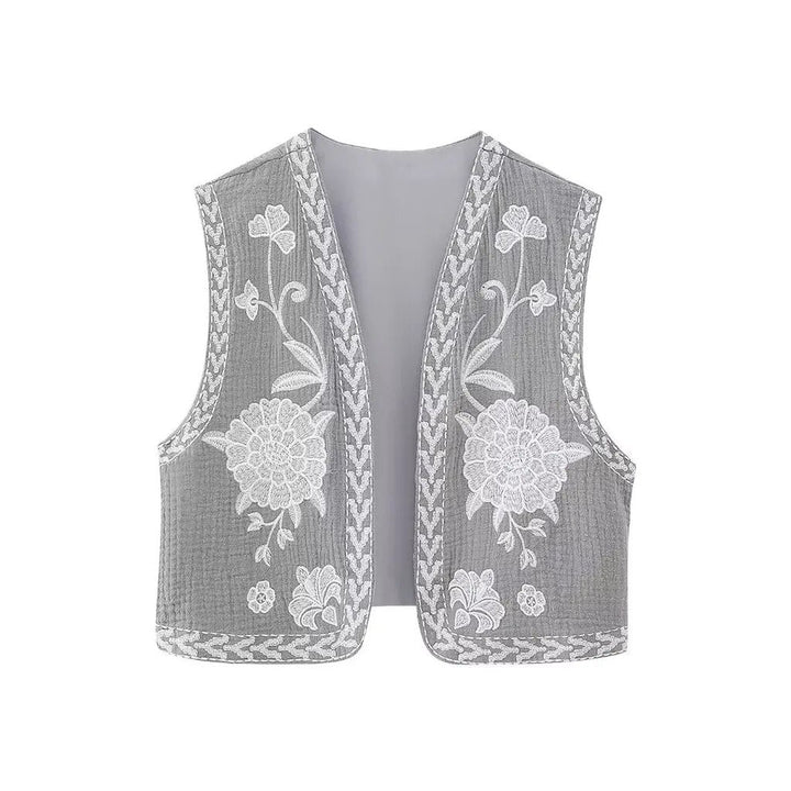 Amelia - Vintage Embroidered Boho Vest