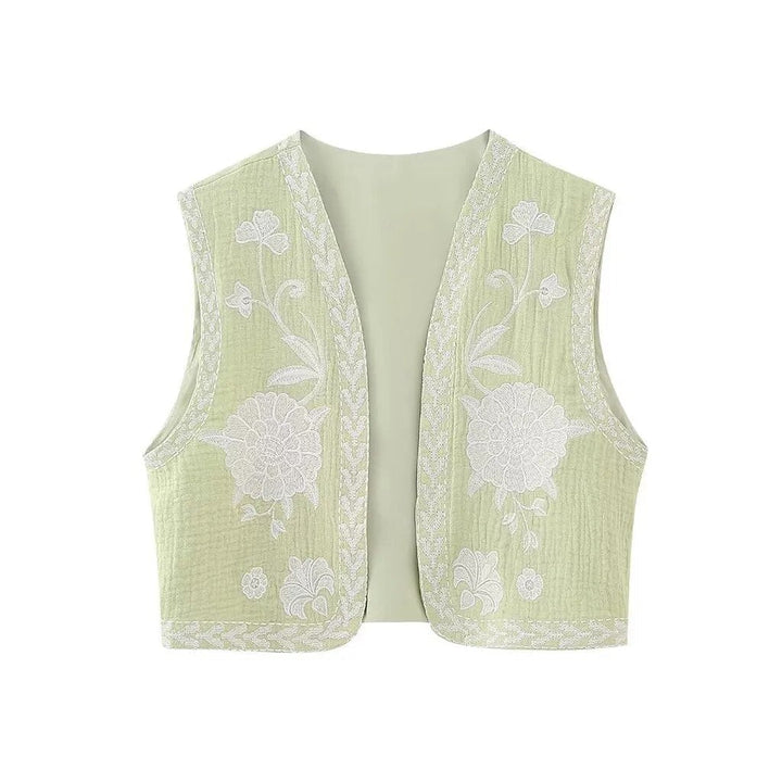 Amelia - Vintage Embroidered Boho Vest