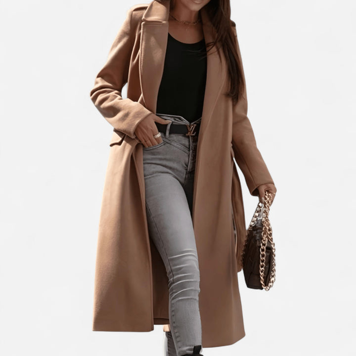 Ophelia - Long Wool-Blend Coat Timeless Elegance and Style