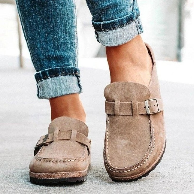 Bella - Suede Moccasin Sandal