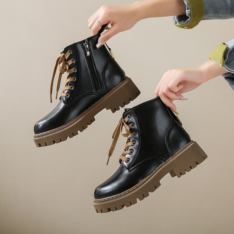 Helena - Lined Combat Boots