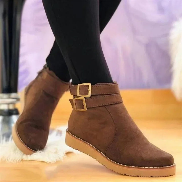 Celeste - Women’s Ankle Boots with Double Buckle