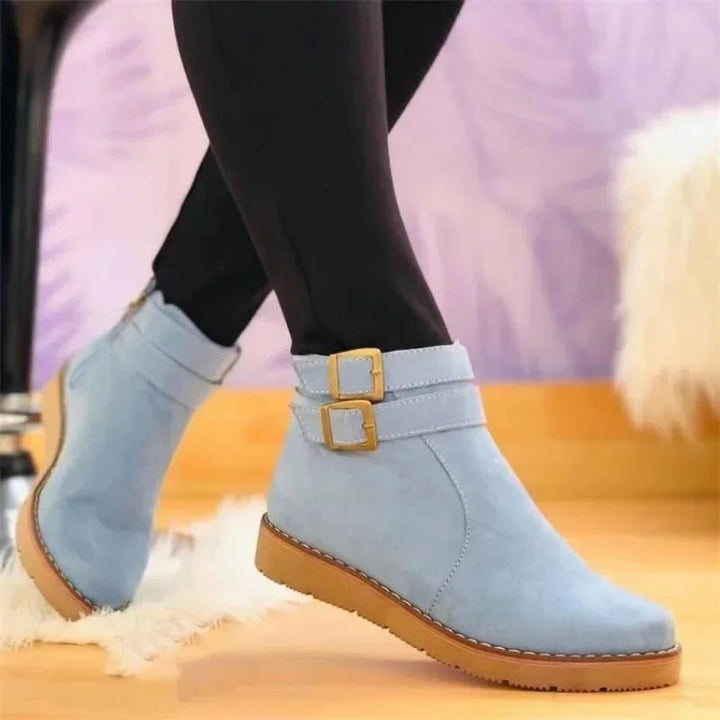 Celeste - Women’s Ankle Boots with Double Buckle