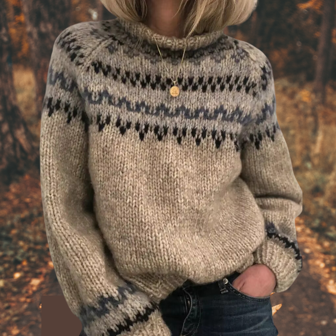 Clarisse - Women’s Nordic Knit Sweater