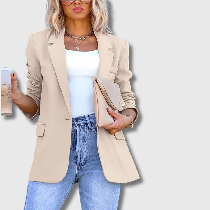 Olivia - Women's Elegance Beige Blazer Limited Edition