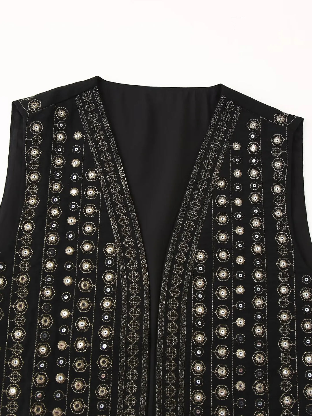 Olivia - Sequin Embroidered Boho Ves