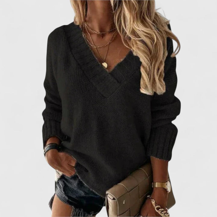 Zara - Cozy V-Neck Sweater