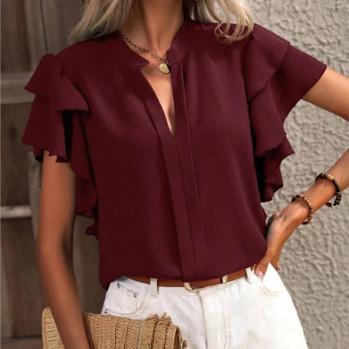 Ruslana - Stylish Blouse with Ruffled Sleeves
