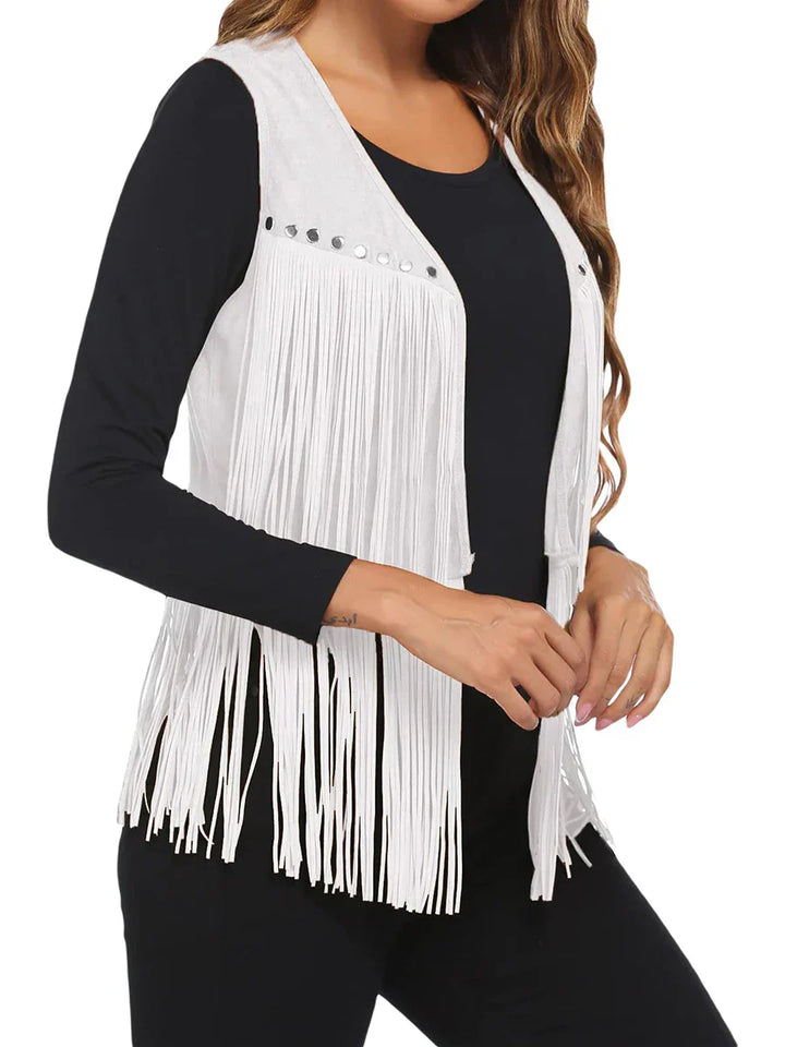 Layla - Vintage Fringe Suede Vest