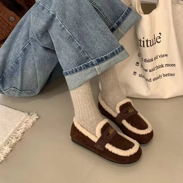 Iris - The Retro Fur-Lined Loafer