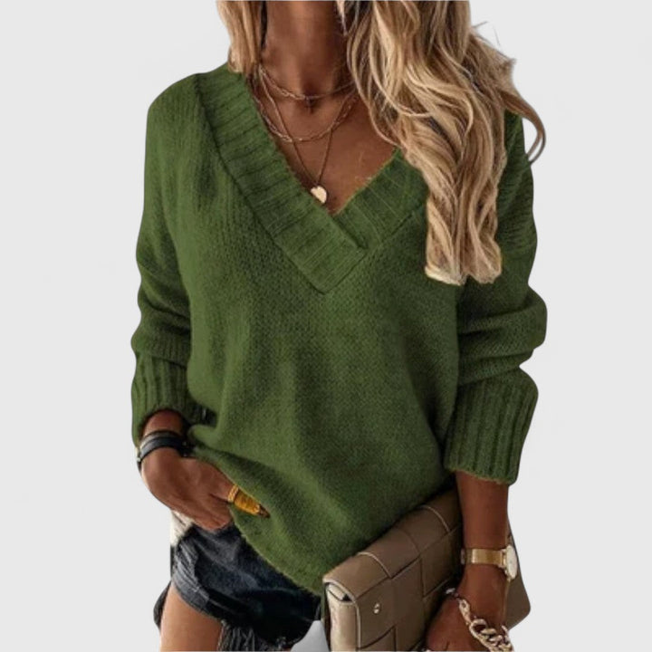 Zara - Cozy V-Neck Sweater