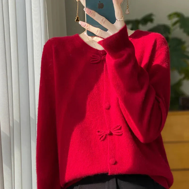 Seren - Bow Design Cardigan