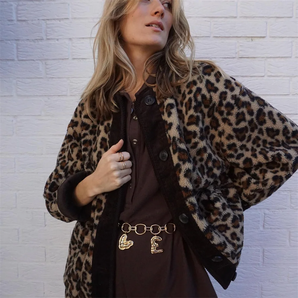 Guinevere -  Oversized Leopard Print Jacket