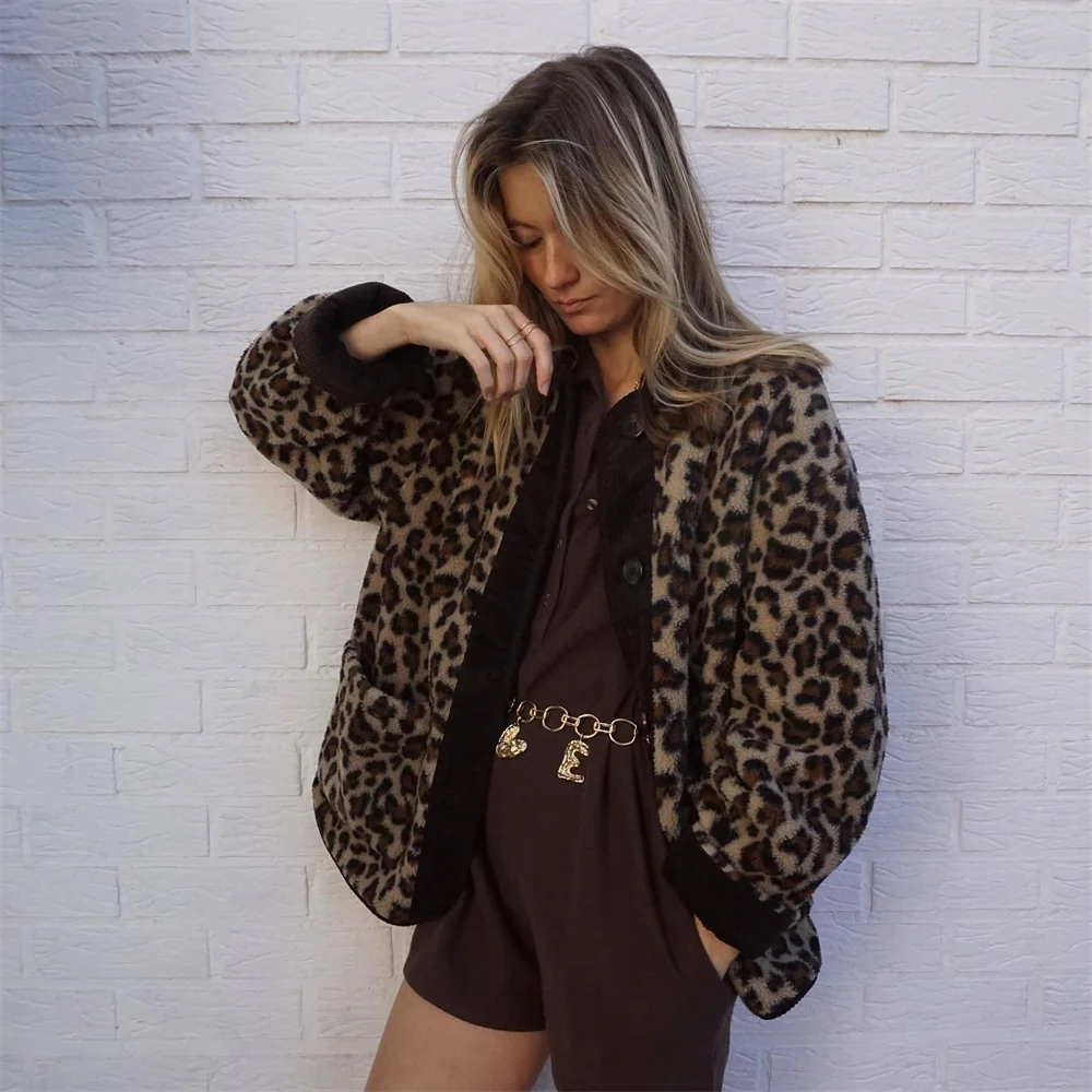 Guinevere -  Oversized Leopard Print Jacket
