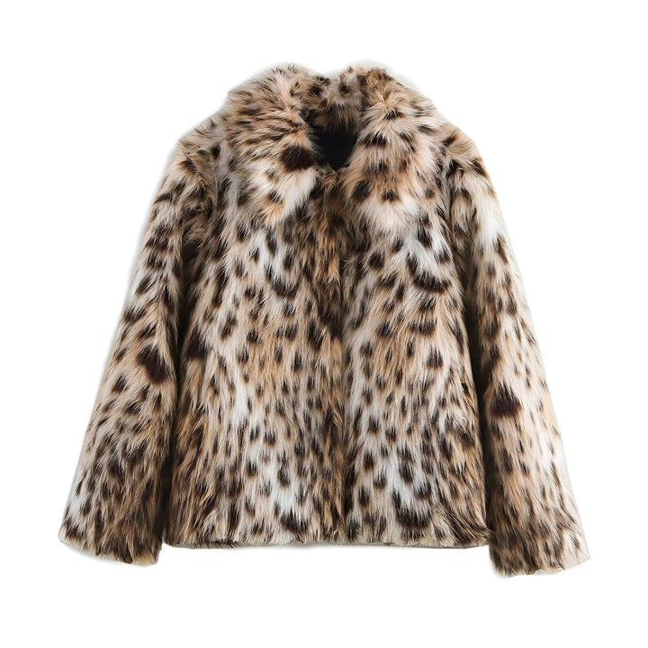 Ilyana - Trendy Leopard Print Winter Coat