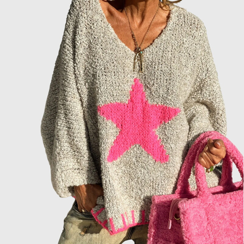 Georgina - V-neck Knit Jumper