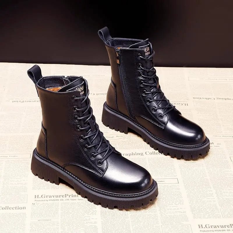 Farah - Elegant Black Leather Boots