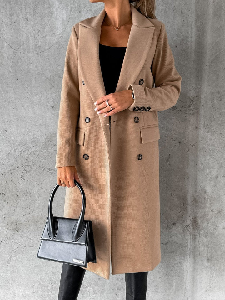 Marina - Long-length wool coat for women