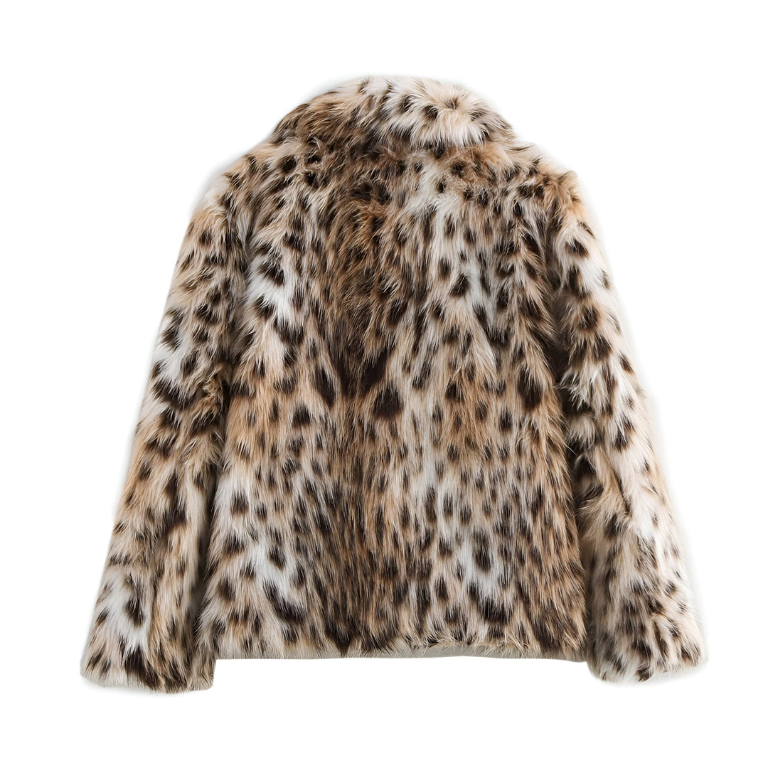 Ilyana - Trendy Leopard Print Winter Coat