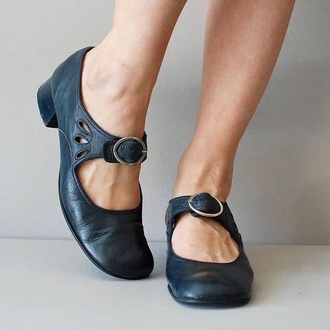 Bethany - Unique and Comportable Leather Pumps