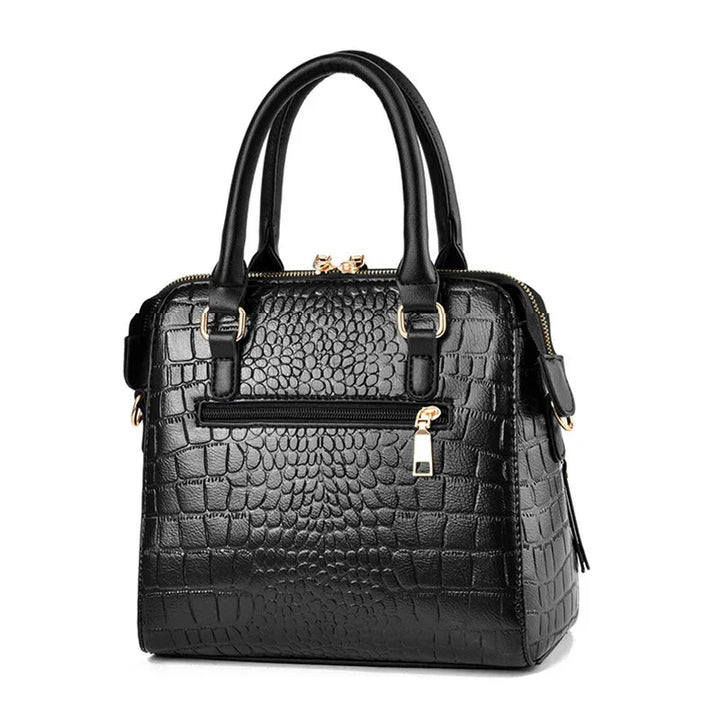 Grace - Crocodile Embossed Leather Bag